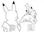  ambiguous_gender anus artie black_and_white blush c0nnerc00n female feral macro micro monochrome nintendo pikachu pok&#233;mon pok&eacute;mon presenting pussy raised_tail size_difference tail video_games 