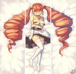  arcana_heart arcana_heart_2 arcana_heart_3 dakimakura drill_hair eric_muentes full_body garter_straps highres lying petra_johanna_lagerkvist solo thighhighs twin_drills 