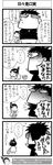  4koma :&lt; all_fours bucket check_translation cleaning comic flapping greyscale inoue_jun'ichi keuma monochrome original ponytail real_life_insert translated translation_request yue_(chinese_wife_diary) 