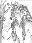  canine coyote greyscale kyoht_luterman mammal monochrome pencils sentry solo were 