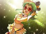  :d belt breasts butt_crack cleavage crowd gloves goggles green_eyes green_hair gumi headphones headset large_breasts long_hair looking_at_viewer midriff miniskirt navel novelia open_mouth pleated_skirt shirt short_hair skirt sleeveless sleeveless_shirt smile solo thighhighs v-neck v-shaped_eyebrows vocaloid weights wrist_cuffs 