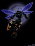  arthropod beast_wars full_moon glowing glowing_eyes green green_body insect machine male mechanical melissa_dehaan moon predacon purple_eyes robot solo transformers wasp waspinator wings 