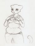  belly chubby feline female katia_managan khajiit mammal maxtheberzerker monochrome obese oblivion overweight pencils prequel sepia solo the_elder_scrolls the_elder_scrolls_iv:_oblivion video_games 