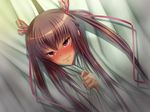  1girl after_sex aftersex aoi_nagisa_(artist) black_lilith blush brown_hair game_cg girl mizuki_yukikaze solo sweat taimanin_yukikaze yukikaze_mizuki 