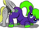  a cutie_mark derpy derpy_hooves_(mlp) dildo duo equine female feral friendship_is_magic green_hair hair hooves horse lesbian mammal my_little_pony natmaxex on plain_background pony pussy raised_tail sex sex_toy strap strapon toxic white_background with 