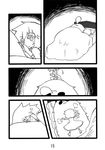  bed blanket child comic girl_on_top greyscale highres hong_meiling_(panda) izayoi_sakuya monochrome nose_bubble scan seki_(red_shine) short_hair silent_comic sleeping stuffed_animal stuffed_bunny stuffed_toy touhou 