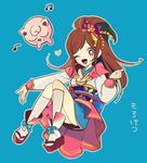  bad_id bad_pixiv_id brown_eyes brown_hair gen_1_pokemon hair_ornament japanese_clothes jigglypuff music nobunaga_no_yabou oichi_(sengoku_musou) one_eye_closed pokemon pokemon_(creature) pokemon_(game) pokemon_+_nobunaga_no_yabou sengoku_musou singing ucchii 