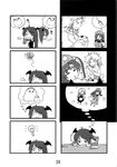  &gt;_&lt; 1girl 4koma :3 :d =_= ? ^_^ anger_vein apron bottle breast_feeding china_dress chinese_clothes closed_eyes colored_eyelashes comic dreaming dress dress_shirt drooling eyelashes greyscale highres hong_meiling hong_meiling_(panda) idea izayoi_sakuya kicking koakuma light_bulb maid milk_bottle monochrome multiple_4koma necktie o3o o_o open_mouth saliva scan seki_(red_shine) shirt side_slit sigh silent_comic sleepy smile solid_circle_eyes squiggle star touhou vest waist_apron wavy_mouth 