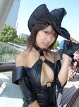  cosplay fingerless_gloves gloves guilty_gear guitar hat i-no instrument itsuya itsuya_(real_life) leather photo witch_hat 