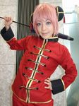  chinese_clothes cosplay gintama hairpods kagura kagura_(gintama) photo pink_hair umbrella yu_kaname 