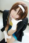  blazer cosplay gloves hairband kneehighs mochiko mochiko_(x-game) photo sailor sailor_uniform school_uniform suzumiya_haruhi suzumiya_haruhi_no_yuuutsu 