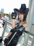  cosplay fingerless_gloves gloves guilty_gear guitar hat i-no instrument itsuya itsuya_(real_life) leather photo witch_hat 
