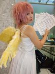  dress harpy madou_monogatari monster_girl photo pink_hair puyopuyo sheet_music sora_(model) wings 