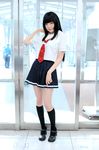  cosplay futami_eriko kimi_kiss knee_socks kneehighs mary_janes namada photo school_uniform serafuku shoes 