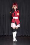  boots cosplay gun gundam gundam_seed gundam_seed_destiny lunamaria_hawke photo red_hair redhead suzukaze_yuuki thigh-highs thighhighs uniform weapon 