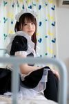  cosplay highres katou_mari maid maid_apron maid_uniform photo thigh-highs thighhighs 