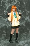  code_geass cosplay highres kneehighs orange_hair photo school_uniform serafuku shirley_fenette suzukaze_yuuki 