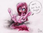  dialog dimwitdog english_text equine female feral friendship_is_magic hair horse inviting mammal my_little_pony nude pink_hair pinkamena_(mlp) pinkie_pie_(mlp) pony presenting pussy solo text 