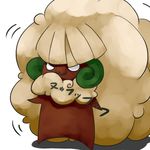  &#242;w&#243; &ograve;w&oacute; chest_tuft flora_fauna fluffy fur hair horn japanese_text kemono long_hair nintendo plain_background pocarisweat_2 pok&#233;mon pok&eacute;mon solo standing text tuft video_games whimsicott white_background wool 