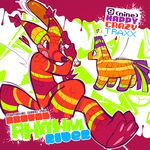  &hearts; album_cover baseball_bat colorful cover english_text happy lapfox male pinata squeedgemonster surprised the_quick_brown_fox 