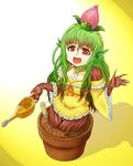  flower flower_pot highres monster_girl naniwadou plant_girl red_eyes watering_can 