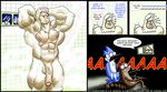  abs balls biceps big_penis caught cum dialog gay male masturbation mordecai muscles pecs penis regular_show rigby sasuga shower skips text uncut voyeur 