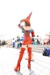  arc_system_works bare_shoulders boots cosplay guilty_gear hat highres i-no miya photo thigh_boots thighhighs witch_hat 