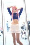  braid cosplay diebuster midriff namada nono nono_(top_wo_nerae_2!) photo pink_hair sweater top_wo_nerae_2! 