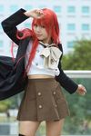  alastor_(shakugan_no_shana) cosplay highres jewelry kipi-san pendant photo red_hair shakugan_no_shana shana thighhighs 