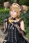  animal_ears bell blonde_hair cosplay dog_ears dress glasses highres lace minazuki_rui photo 