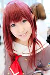  cosplay hino_kahoko kiniro_no_corda moeka moeka_(cosplayer) photo red_hair redhead school_uniform serafuku 