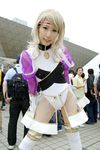  blonde_hair cosplay growlanser hizuki_shin julia_douglas photo see-through see-through_skirt skirt thigh-highs thighhighs 