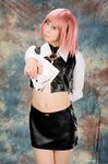  cosplay midriff photo pink_hair rakushou_pachi-slot_sengen_5 rio rio_rollins rurunyah 