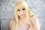  amamiya_laiko ana_coppola blonde_hair child cosplay dress ichigo_mashimaro photo strawberry_pattern 