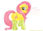  arthropod blush butt butterfly cutie_mark english_text equine female feral fluttershy_(mlp) friendship_is_magic hair hooves insect looking_at_viewer mammal my_little_pony pegasus pink_hair plain_background socks solo teal_eyes text twilightflopple white_background wings 