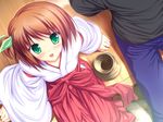  brown_hair game_cg green_eyes inakoi japanese_clothes kimono midou_chihiro whirlpool 