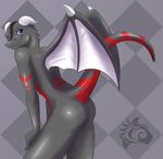  femboi girly horn looking_at_viewer male phyore r3d-d4nt3 scalie solo tail wings 