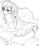  axis_powers_hetalia bad_id bad_pixiv_id genderswap genderswap_(mtf) glasses greyscale hair_ornament ikeshita_moyuko lineart looking_back monochrome panties solo underwear united_kingdom_(hetalia) x_hair_ornament 