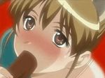  animal_ears animated animated_gif blush brown_eyes brown_hair cum cum_in_mouth cum_on_face cum_on_hair cum_on_tongue dog_ears ejaculation facial fellatio gymnast gymnastics leotard lowres murakami_teruaki open_mouth oral penis shintaisou uncensored 