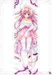  absurdres babydoll bracelet breasts cleavage copyright_request dakimakura elbow_gloves frilled_legwear full_body gloves headband highres jewelry medium_breasts natsuki_coco necklace nipples panties pink_eyes pink_hair ribbon solo thighhighs underwear white_legwear white_panties 