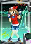  brown_hair edmol female hair human laboratory mammal may_(pokemon) nintendo pok&#233;mon pok&eacute;mon sweat transformation video_games 