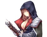  assassin&#039;s_creed brown_hair cleavage transparent weapon yui.h 