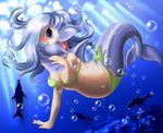  bikini breasts bubble bubbles cetacean clothed clothing dolphin edmol female fins mammal marine no_feet ocean sea skimpy swimsuit tail tight_clothing transformation underwater water 