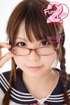  braid cosplay flower_peach_2 glasses katou_mari photo sailor sailor_uniform school_uniform serafuku twin_braids 