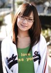  glasses hamada_shoko highres jacket photo tank_top 