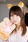  animal_ears bear_ears cosplay highres katou_mari pajamas paws photo 