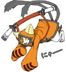 animal arc_system_works blazblue cat furry jubei_(blazblue) katana multiple_tails red_eyes solo sword tail weapon 