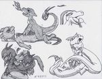  charmeleon dragonair grovyle pokemon scrafty zweilous 