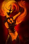  breasts elemental female fire flame_atronach fria_wolfen oblivion orange orange_body solo the_elder_scrolls the_elder_scrolls_iv:_oblivion video_games warm_colors yellow_eyes 