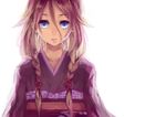  bad_id bad_pixiv_id blonde_hair blue_eyes braid crimsonseed hair_between_eyes ia_(vocaloid) japanese_clothes kimono long_hair looking_at_viewer simple_background solo twin_braids vocaloid white_background 
